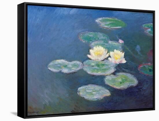 Nympheas: Sun Effects-Claude Monet-Framed Stretched Canvas