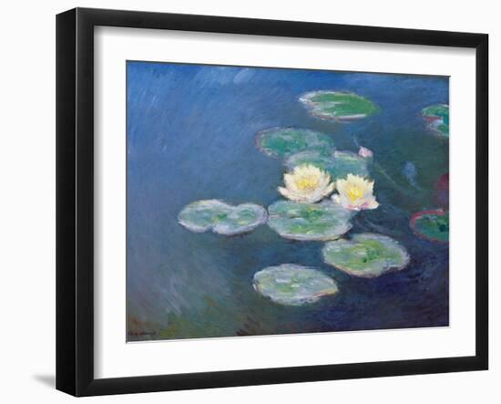 Nympheas: Sun Effects-Claude Monet-Framed Premium Giclee Print