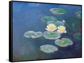 Nympheas: Sun Effects-Claude Monet-Framed Stretched Canvas