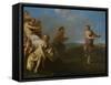 Nymphs and a Satyr, 1621-Cornelis van Poelenburgh or Poelenburch-Framed Stretched Canvas