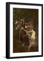 Nymphs and Satyr, 1873 (Oil on Canvas)-William-Adolphe Bouguereau-Framed Giclee Print