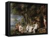 Nymphs and Satyrs, C. 1615-Peter Paul Rubens-Framed Stretched Canvas