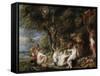 Nymphs and Satyrs, C. 1615-Peter Paul Rubens-Framed Stretched Canvas