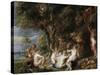 Nymphs and Satyrs, C. 1615-Peter Paul Rubens-Stretched Canvas