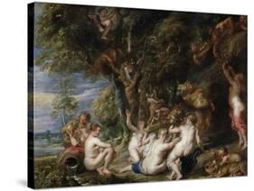 Nymphs and Satyrs, C. 1615-Peter Paul Rubens-Stretched Canvas