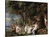 Nymphs and Satyrs, C. 1615-Peter Paul Rubens-Stretched Canvas