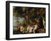 Nymphs and Satyrs-Peter Paul Rubens-Framed Giclee Print