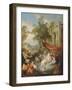 Nymphs Bathing at a Pool by a Loggia-Jean-Baptiste Joseph Pater-Framed Giclee Print