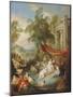 Nymphs Bathing at a Pool by a Loggia-Jean-Baptiste Joseph Pater-Mounted Giclee Print
