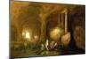 Nymphs Bathing by Classical Ruins-Abraham Van Cuylenborch-Mounted Giclee Print