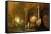 Nymphs Bathing by Classical Ruins-Abraham Van Cuylenborch-Framed Stretched Canvas