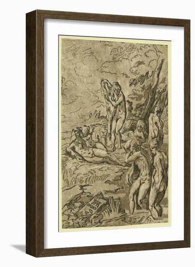 Nymphs Bathing-null-Framed Giclee Print