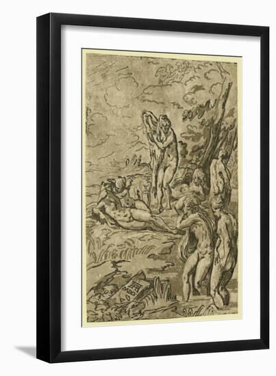 Nymphs Bathing-null-Framed Giclee Print