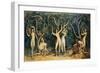 Nymphs Collecting Apples, (Oil on Canvas)-Randolph Schwabe-Framed Giclee Print
