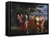 Nymphs Dancing around a Tree-Erasmus Quellinus-Framed Stretched Canvas