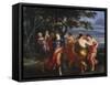 Nymphs Dancing around a Tree-Erasmus Quellinus-Framed Stretched Canvas