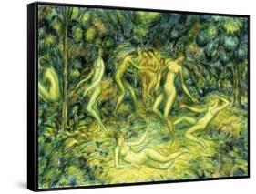 Nymphs Dancing-Edward Middleton Manigault-Framed Stretched Canvas