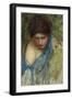 Nymphs Finding the Head of Orpheus: a Sketch of the Nymph at the Left-John William Waterhouse-Framed Giclee Print