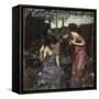 Nymphs Finding the Head of Orpheus-John William Waterhouse-Framed Stretched Canvas