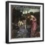 Nymphs Finding the Head of Orpheus-John William Waterhouse-Framed Premium Giclee Print