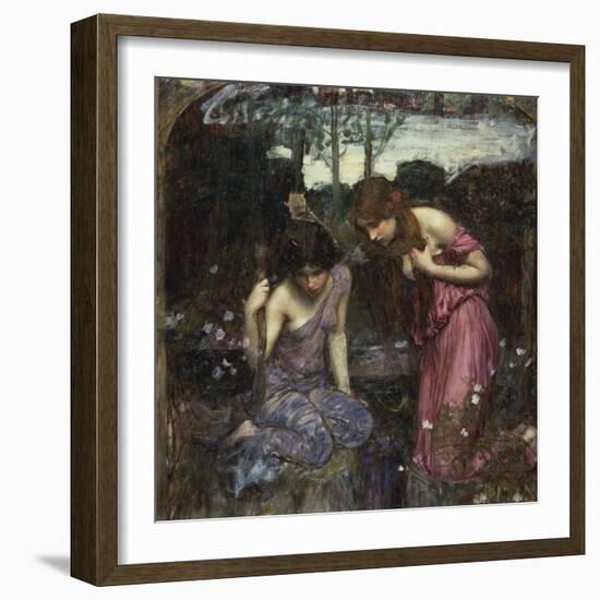 Nymphs Finding the Head of Orpheus-John William Waterhouse-Framed Giclee Print