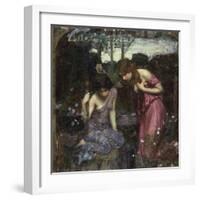 Nymphs Finding the Head of Orpheus-John William Waterhouse-Framed Giclee Print