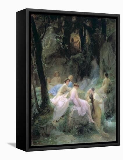 Nymphs Listening to the Songs of Orpheus, 1853-Charles Francois Jalabert-Framed Stretched Canvas