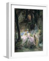 Nymphs Listening to the Songs of Orpheus, 1853-Charles Francois Jalabert-Framed Giclee Print