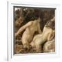 Nymphs with a Sea Monster (Oil on Paper)-William Etty-Framed Giclee Print