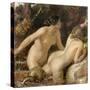 Nymphs with a Sea Monster (Oil on Paper)-William Etty-Stretched Canvas