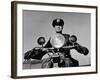 NYPD Motorcycle Cop Francis Kennedy Patrolling the Streets on His Bike-Carl Mydans-Framed Photographic Print