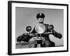 NYPD Motorcycle Cop Francis Kennedy Patrolling the Streets on His Bike-Carl Mydans-Framed Photographic Print