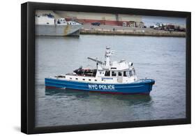 NYPD New York Police Boat Photo Poster-null-Framed Poster