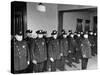 NYPD Officers Lining Up for Roll Call at the 25th Precinct-Carl Mydans-Stretched Canvas