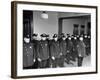 NYPD Officers Lining Up for Roll Call at the 25th Precinct-Carl Mydans-Framed Premium Photographic Print