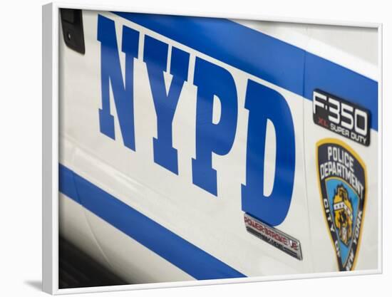 Nypd Police Car, Manhattan, New York City, New York, USA-Amanda Hall-Framed Photographic Print