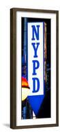 Nypd Police Dept Sign, Times Square, Manhattan, New York City, USA-Philippe Hugonnard-Framed Photographic Print