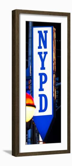 Nypd Police Dept Sign, Times Square, Manhattan, New York City, USA-Philippe Hugonnard-Framed Photographic Print