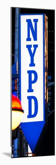 Nypd Police Dept Sign, Times Square, Manhattan, New York City, USA-Philippe Hugonnard-Mounted Photographic Print