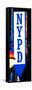 Nypd Police Dept Sign, Times Square, Manhattan, New York City, USA-Philippe Hugonnard-Framed Stretched Canvas