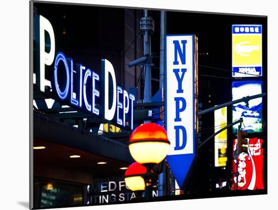 Nypd Police Dept, Times Square, Manhattan, New York City, USA-Philippe Hugonnard-Mounted Premium Photographic Print