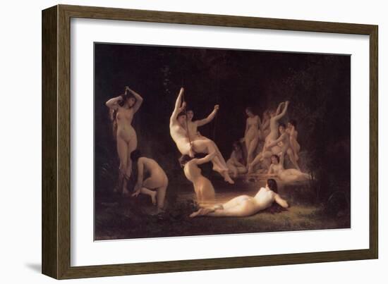 Nyphaeum-William Adolphe Bouguereau-Framed Art Print