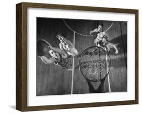 Nyu Basketball Team Playing in Game-Ralph Morse-Framed Photographic Print