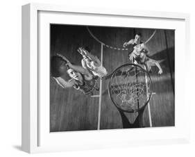 Nyu Basketball Team Playing in Game-Ralph Morse-Framed Photographic Print
