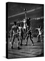 NYU vs. North Carolina in College Basketball Game at Madison Square Garden-Gjon Mili-Stretched Canvas