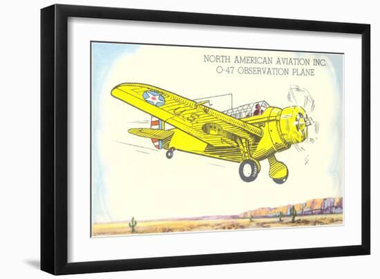 O-47 Observation Airplane-null-Framed Art Print