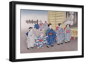 O-Bon Festival from the Series 'Children's Games', 1888-Kobayashi Eitaku-Framed Giclee Print