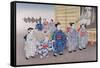 O-Bon Festival from the Series 'Children's Games', 1888-Kobayashi Eitaku-Framed Stretched Canvas