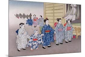 O-Bon Festival from the Series 'Children's Games', 1888-Kobayashi Eitaku-Mounted Giclee Print