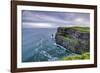 O'Brien's Tower and Breanan rock. Cliffs of Moher, Liscannor, Munster, Co.Clare, Ireland, Europe.-ClickAlps-Framed Photographic Print